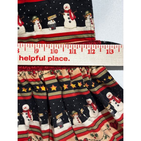 Apron Reversible Vintage Floral Teapots & Snowman Holidays Christmas Adorable ! - Picture 9 of 10
